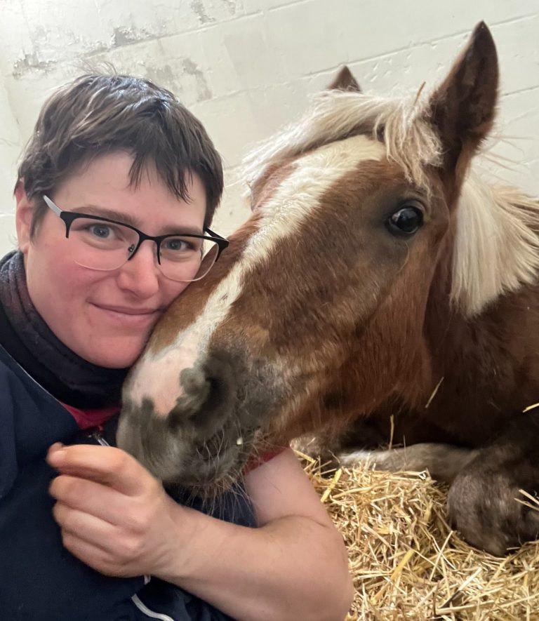 Vertrauensvolle Verbindung zwischen Fahrerin und Pferd bei der Eifelkutsche